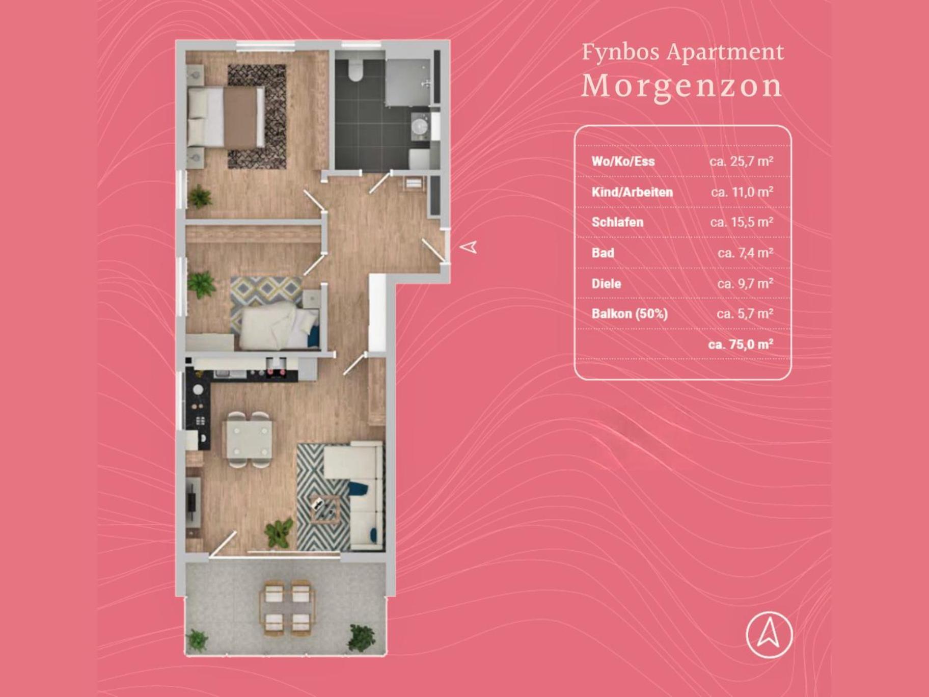 Fynbos Penthouse Deluxe, Balkon, Parkplatz Apartment ชเตราบิง ภายนอก รูปภาพ