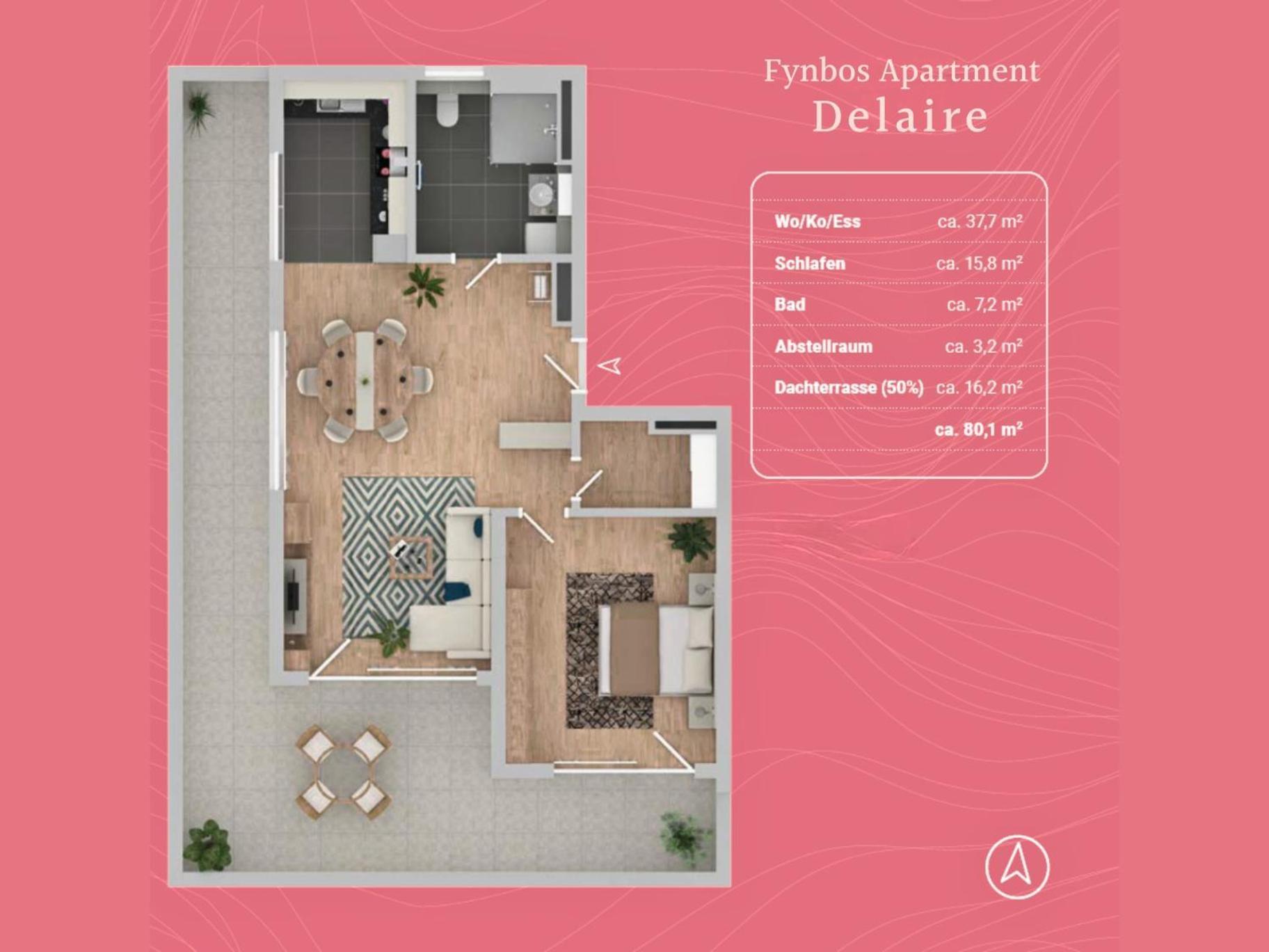 Fynbos Penthouse Deluxe, Balkon, Parkplatz Apartment ชเตราบิง ภายนอก รูปภาพ